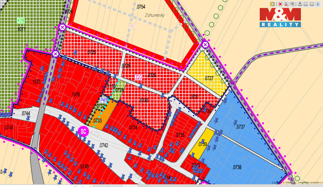 Prodej části pozemku k bydlení, 1962 m², Prostějov - 2