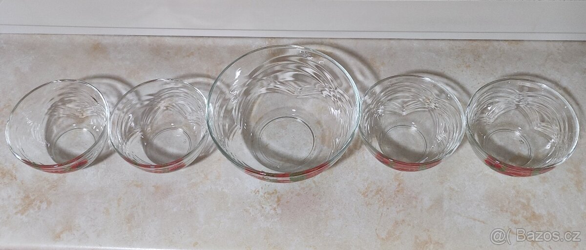 Sada skleněných misek 4+1 ks - 2