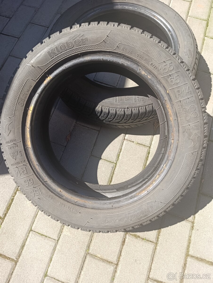 Celoroční Kleber Quadraxer. 155/65/14 - 2