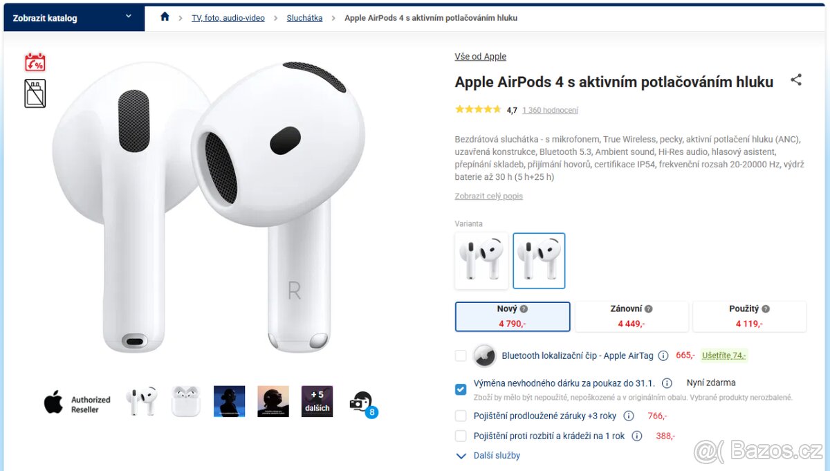 AirPods 4 – nové, nerozbalené - 2