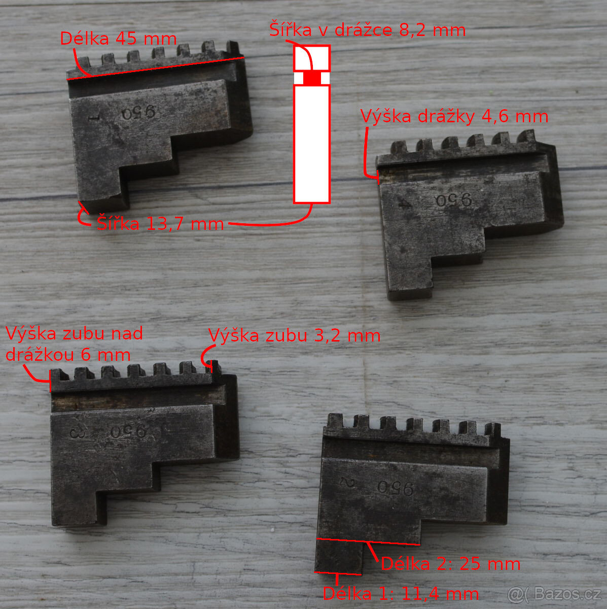 Příslušenství k soustruhu (čelisti pro sklíčidlo) - 2
