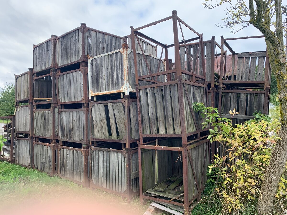 Bedny na brambory, jablka, na dřevo - kovová konstrukce - 2