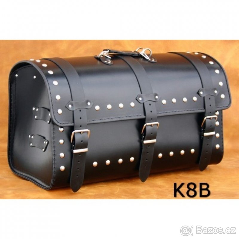 Kožený kufr - válec na chopper 60cm typ 08A,8B,8C - 2