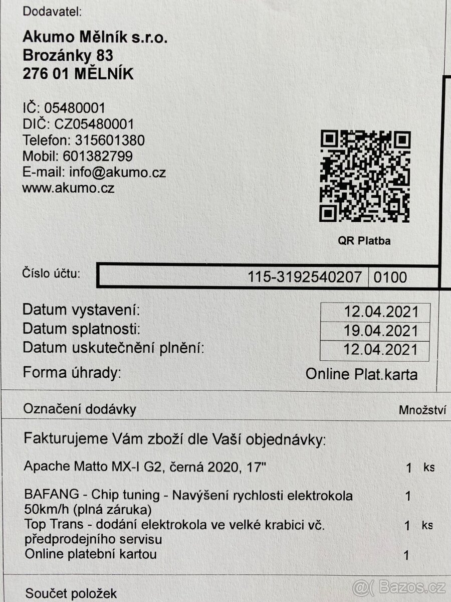 Elektrokolo Apache - 2