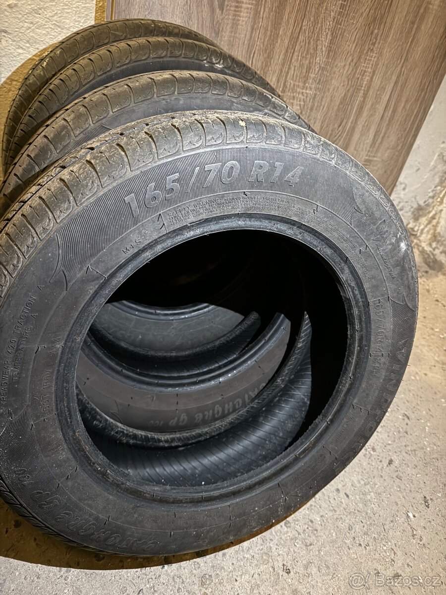 Letní pneumatiky 165/70 R14 – velmi dobrý stav - 2