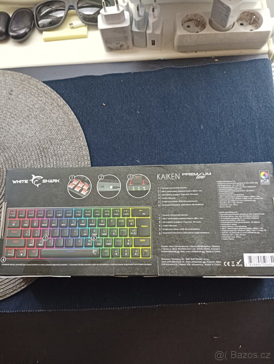 Herní klavesni White shark - 2