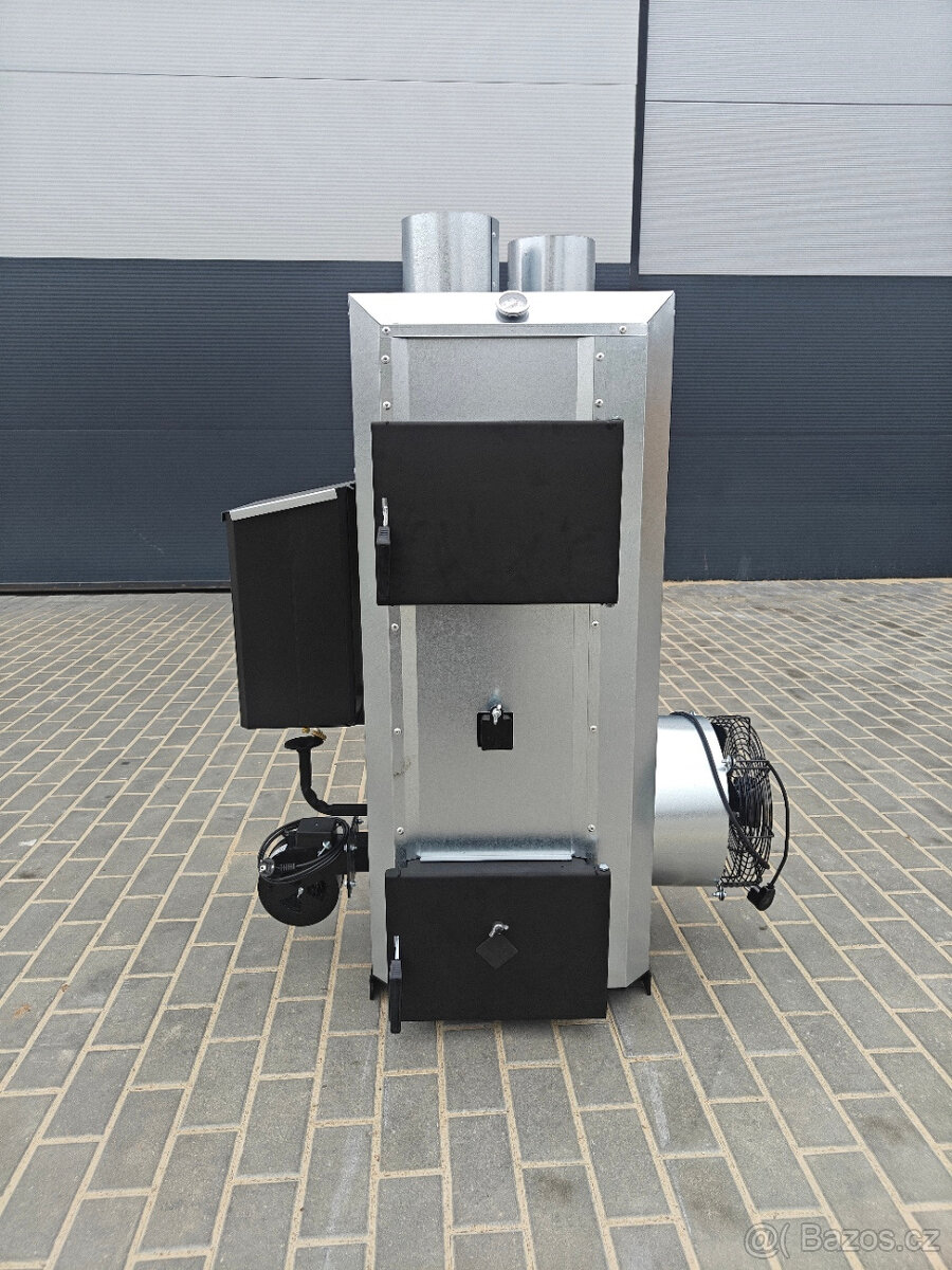 Ohřívač vzduchu koza NG30 kW do 400 m2 na olej a dřevo. - 2