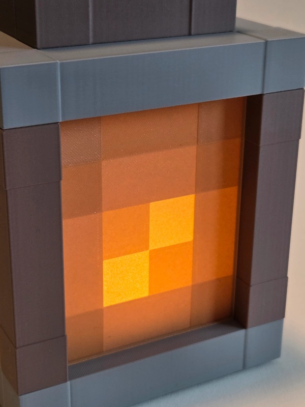 3D tištěná funkční stolní lampička Minecraft Lantern - 2