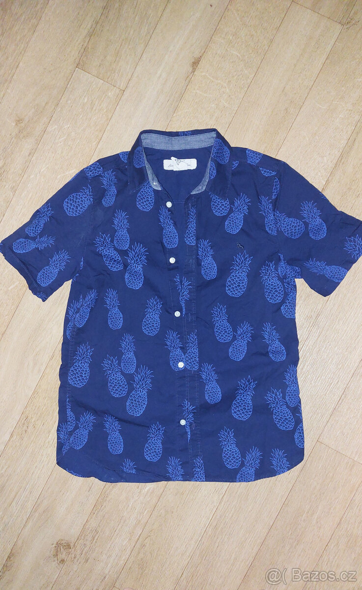 Chlapecká košile H&M modrá, ananas, 152 - 2