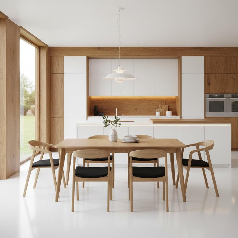 Dubová židle,potah MATT VELVET - černá - 2