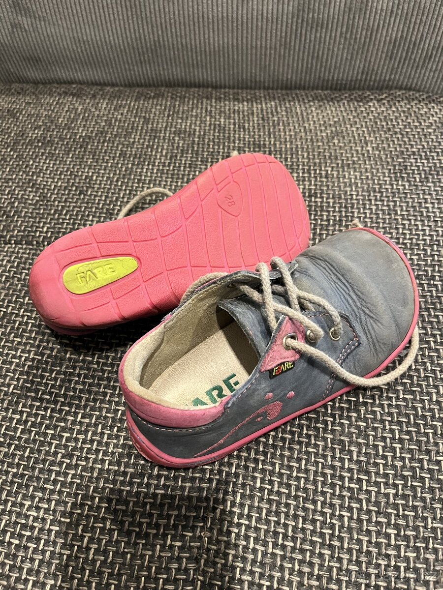 Dětská dívčí obuv vel.28 barefoot - 2
