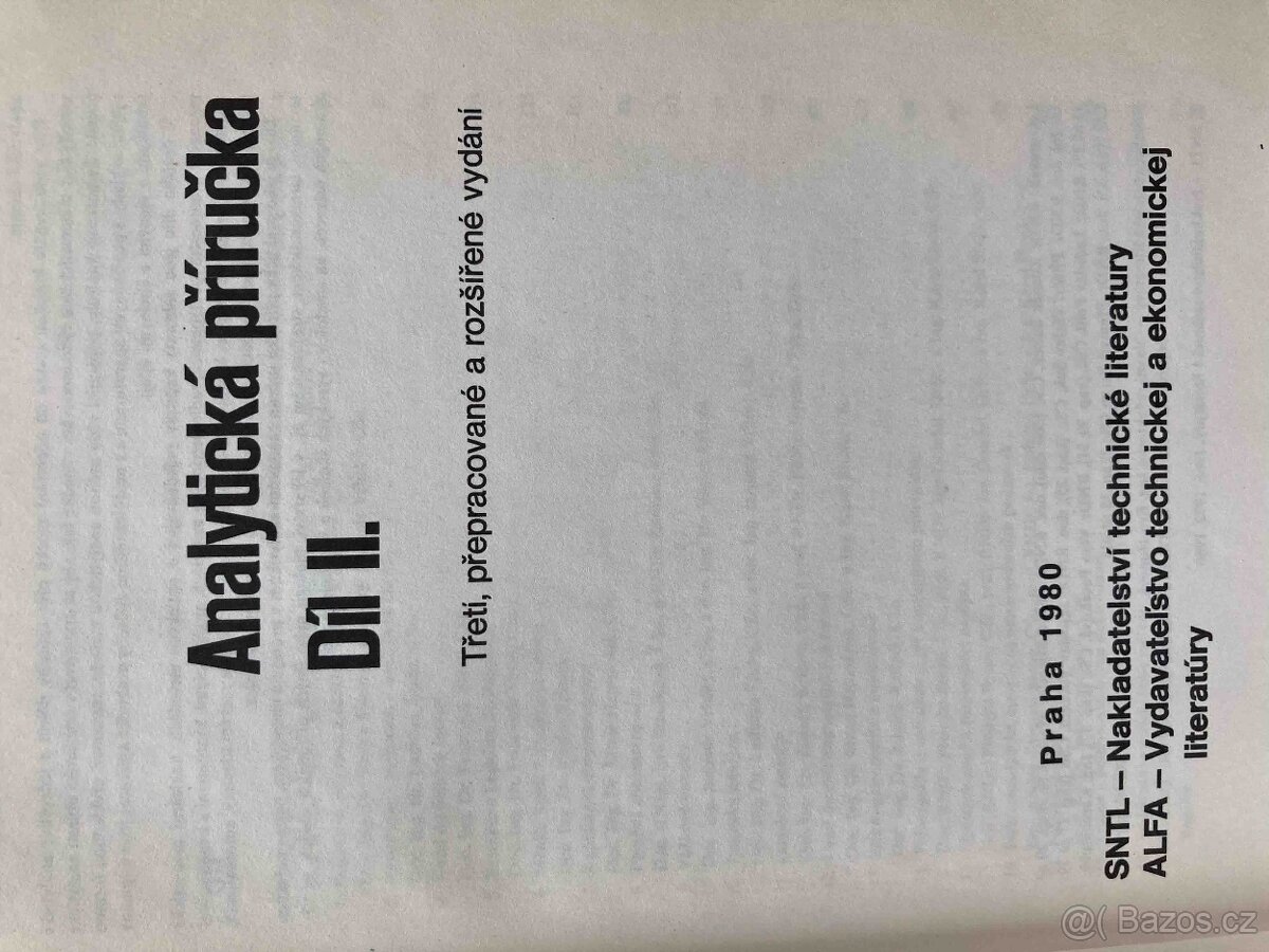 Analytická příručka, díl 1 a 2 - 2