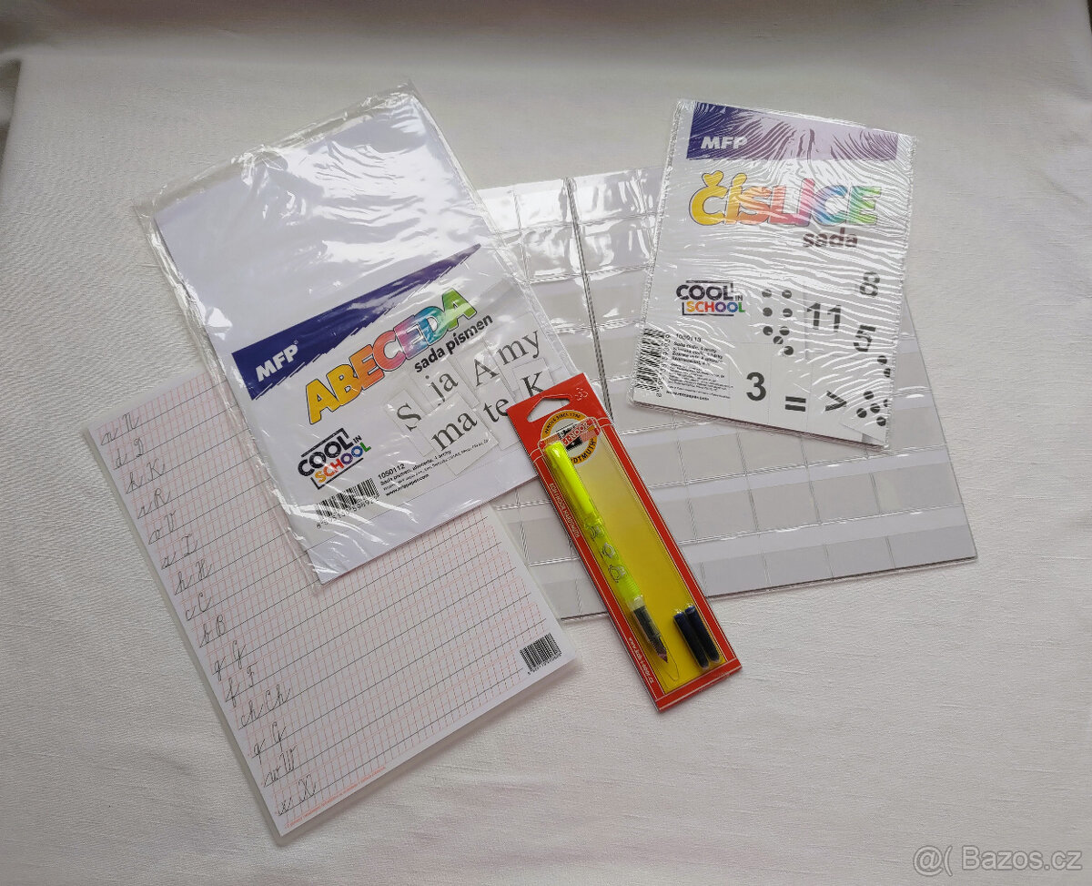 Set nových školních věcí pro prvňáčky; 5ks - 2