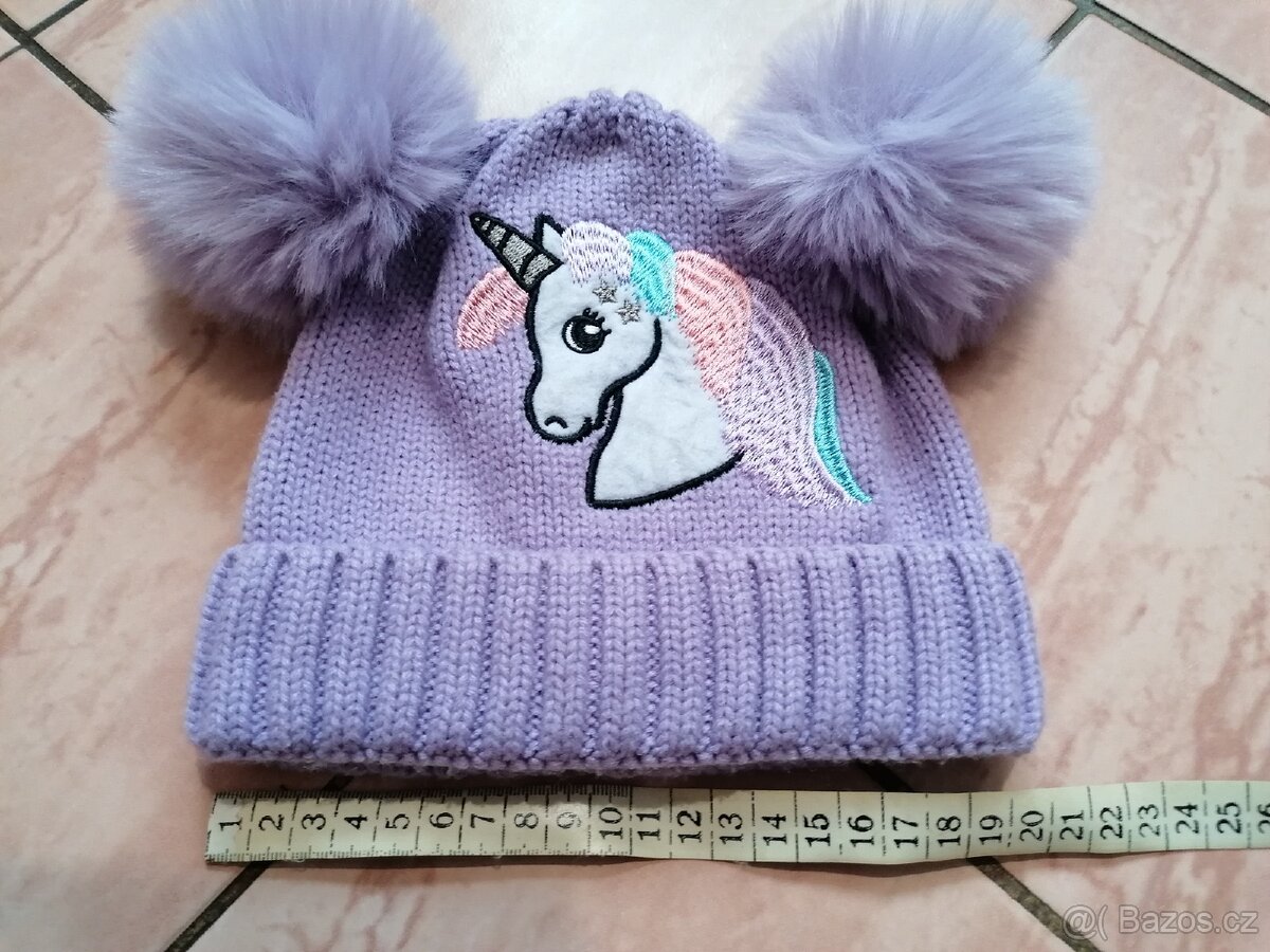 Dívčí, zimní čepice - 2