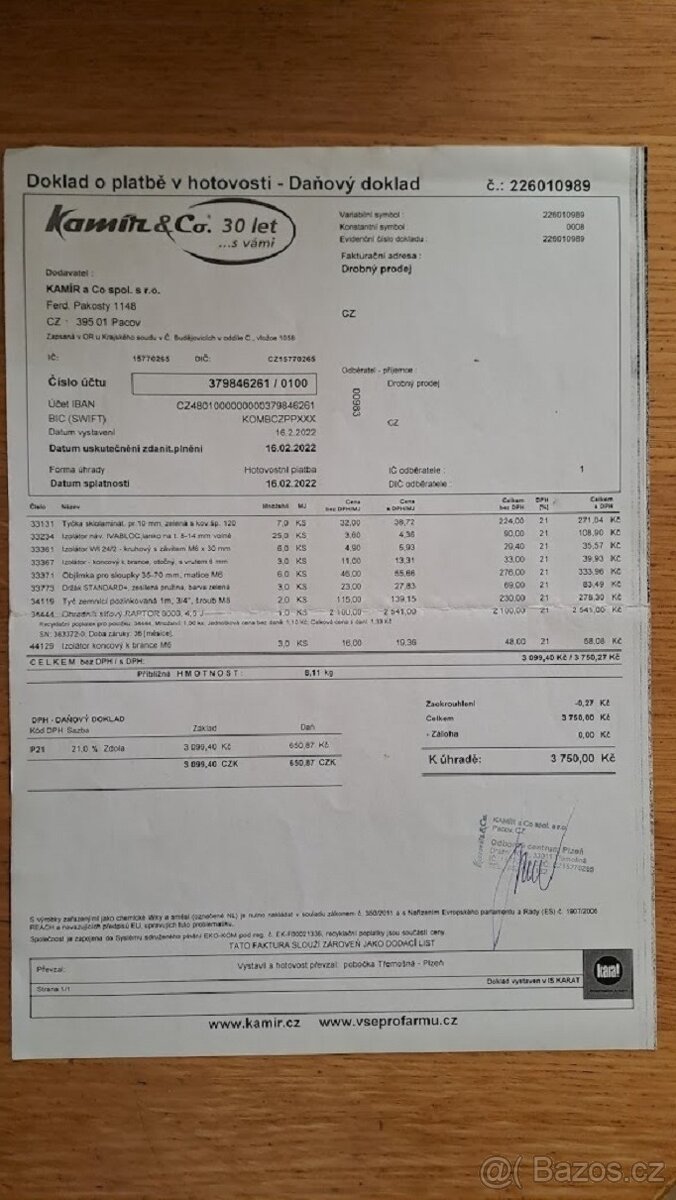OHRADNÍK RAPTOR 6000,4,5J - 2