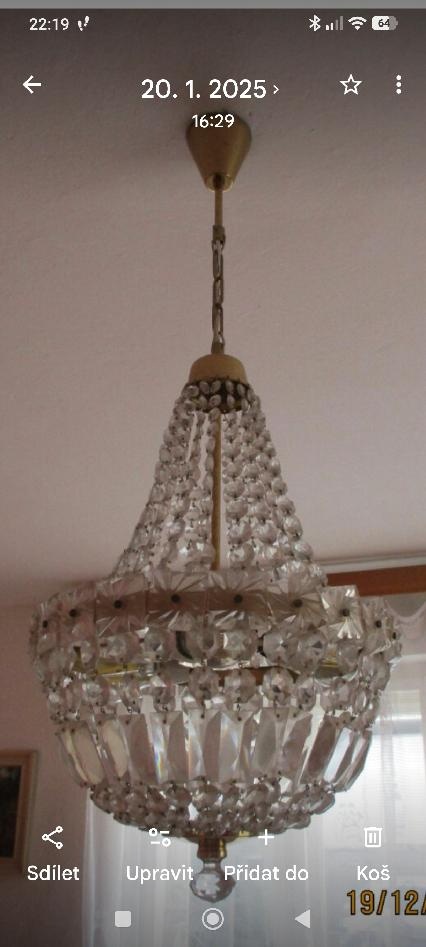 Křišťálový lustr - souprava - 2