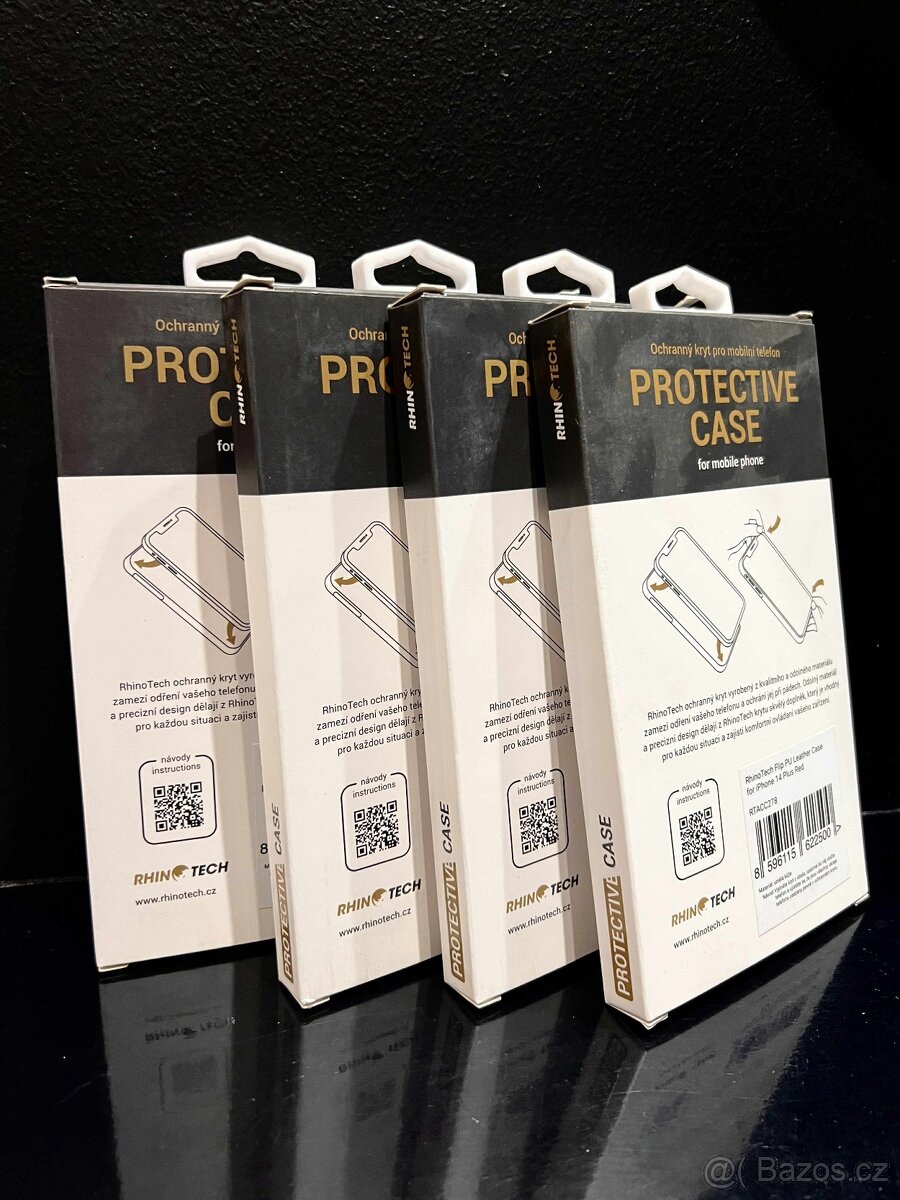 Rhino Tech kožený kryt pro iPhone 14 Plus červený - 2