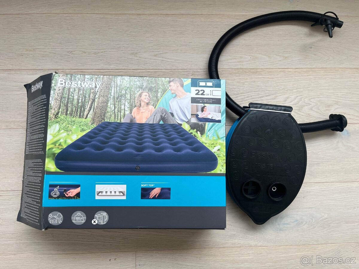 Nafukovací postel Bestway KING FLOCKED MAT - 2