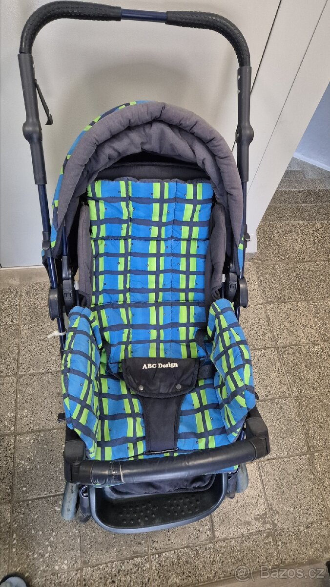 Kočárek ABC Design s košíkem, pěnová kolečka - 2