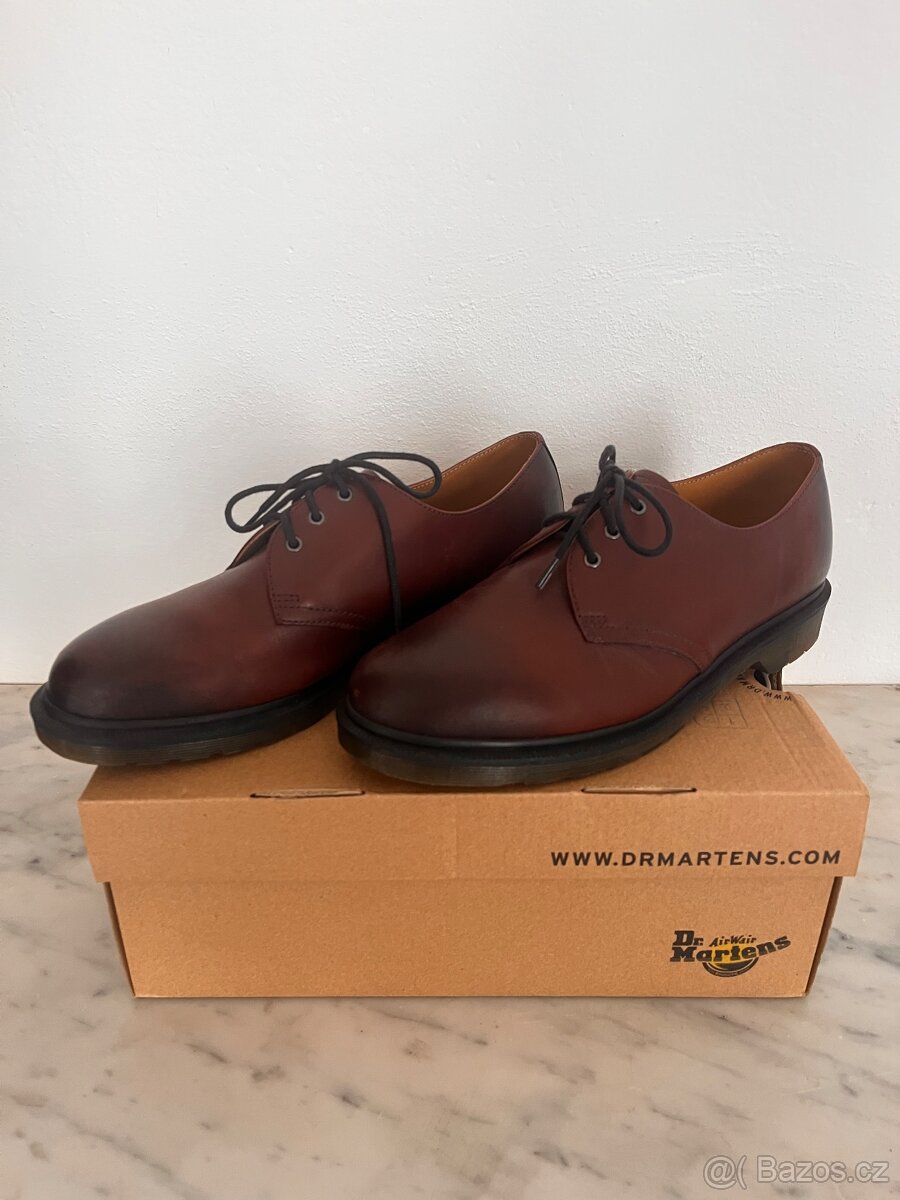 Dr. Martens 1461 PLAIN WELT SMOOTH LEATHER SHOES - BURGUNDY - 2