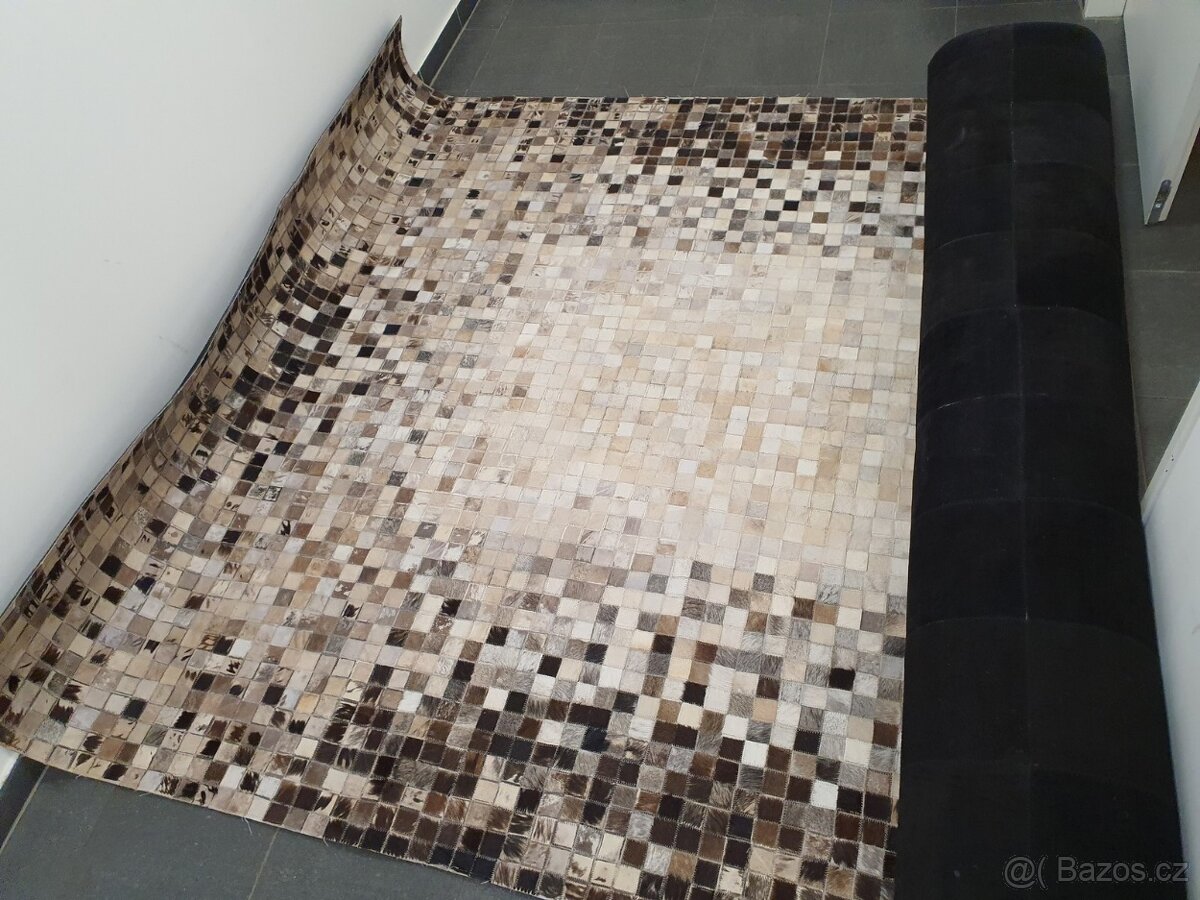 oboustranný koberec z hovězí kožešiny, 3x2 m - 2