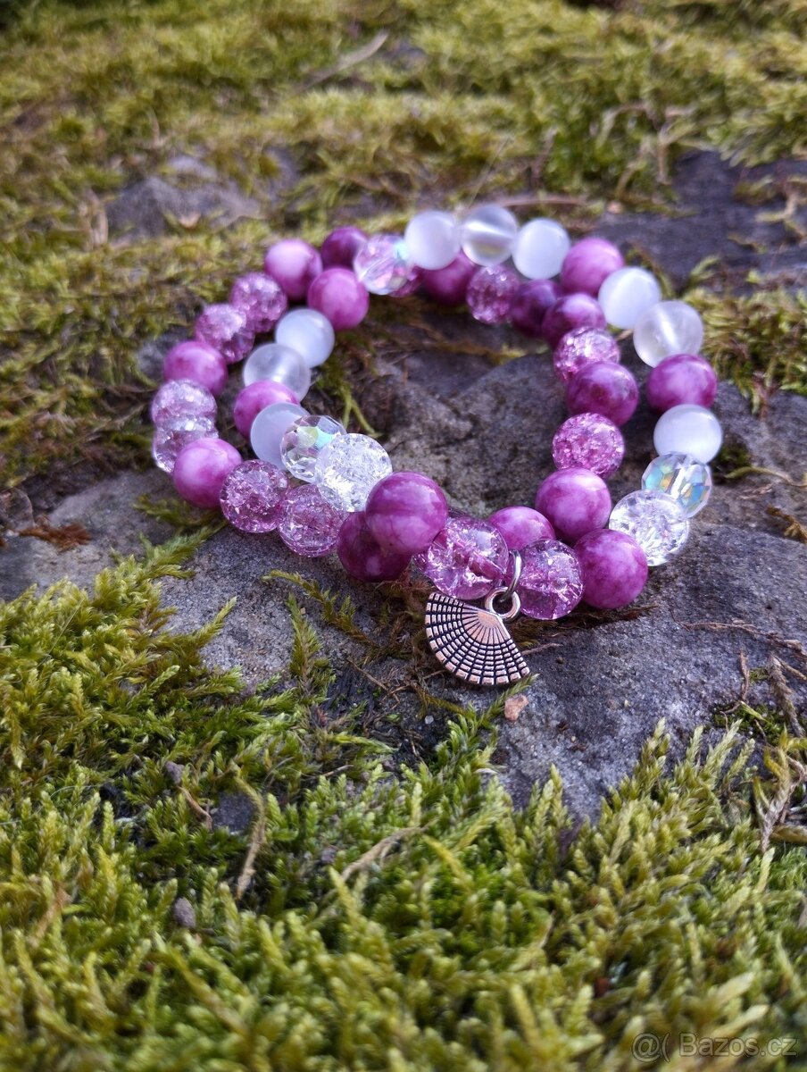 náramek - set z minerálních korálků - 2
