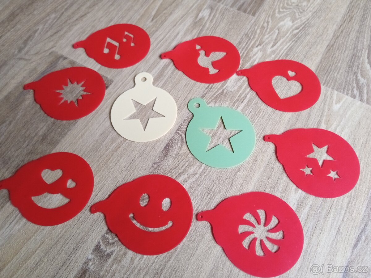 Silikonové dekorační šablony na kávu - 2