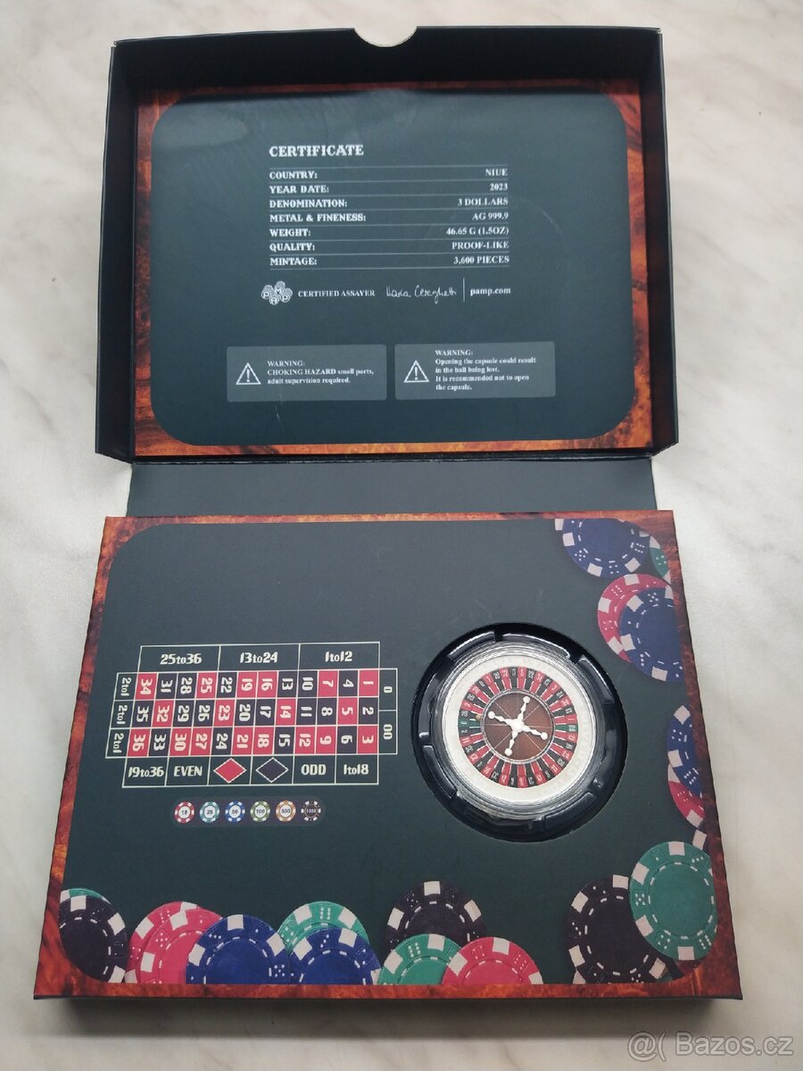 1.5 Oz silver coin Roulette Wheel 2023 - 2