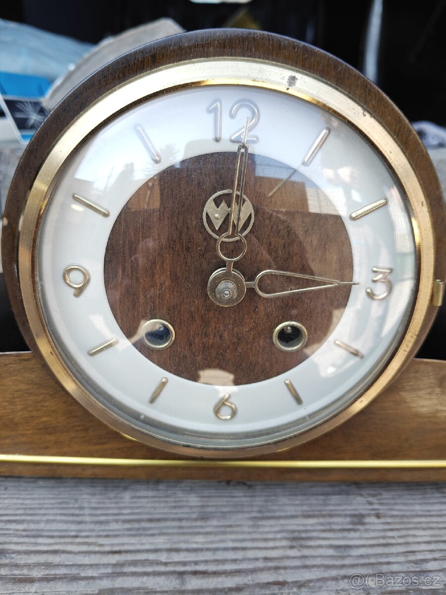 Starožitné krbové hodiny Weimar - 2