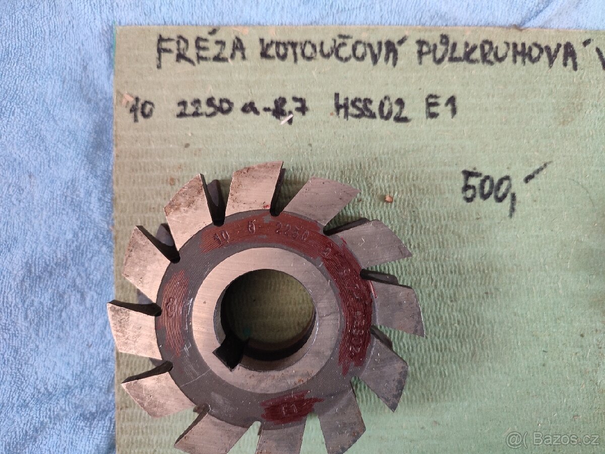 Kotoučová fréza půlkruhová vydutá - 2