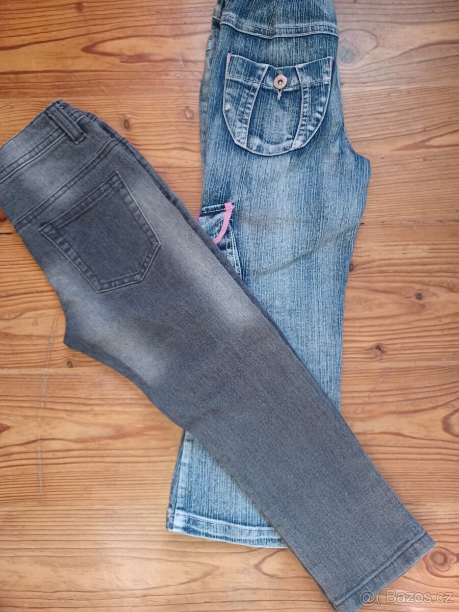 2x dívčí džíny 110 - 2