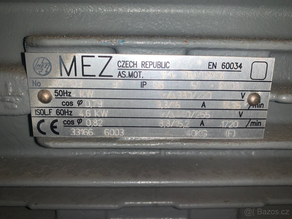 Elektromotor 4 kW 1435 otáček - 2