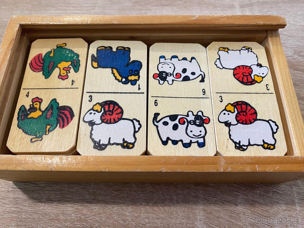 Dřevěné domino zvířátka - 2