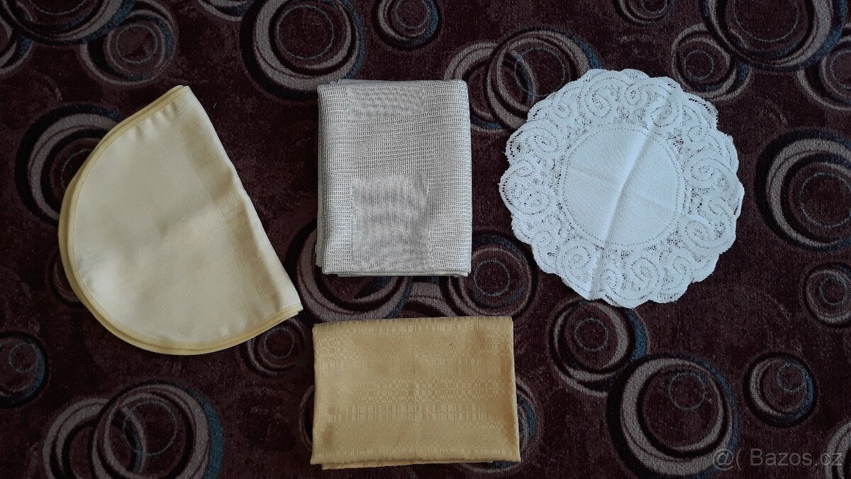 Ubrus 2ks, krajkové dečky 3ks, oválné prostírání 3ks - 2