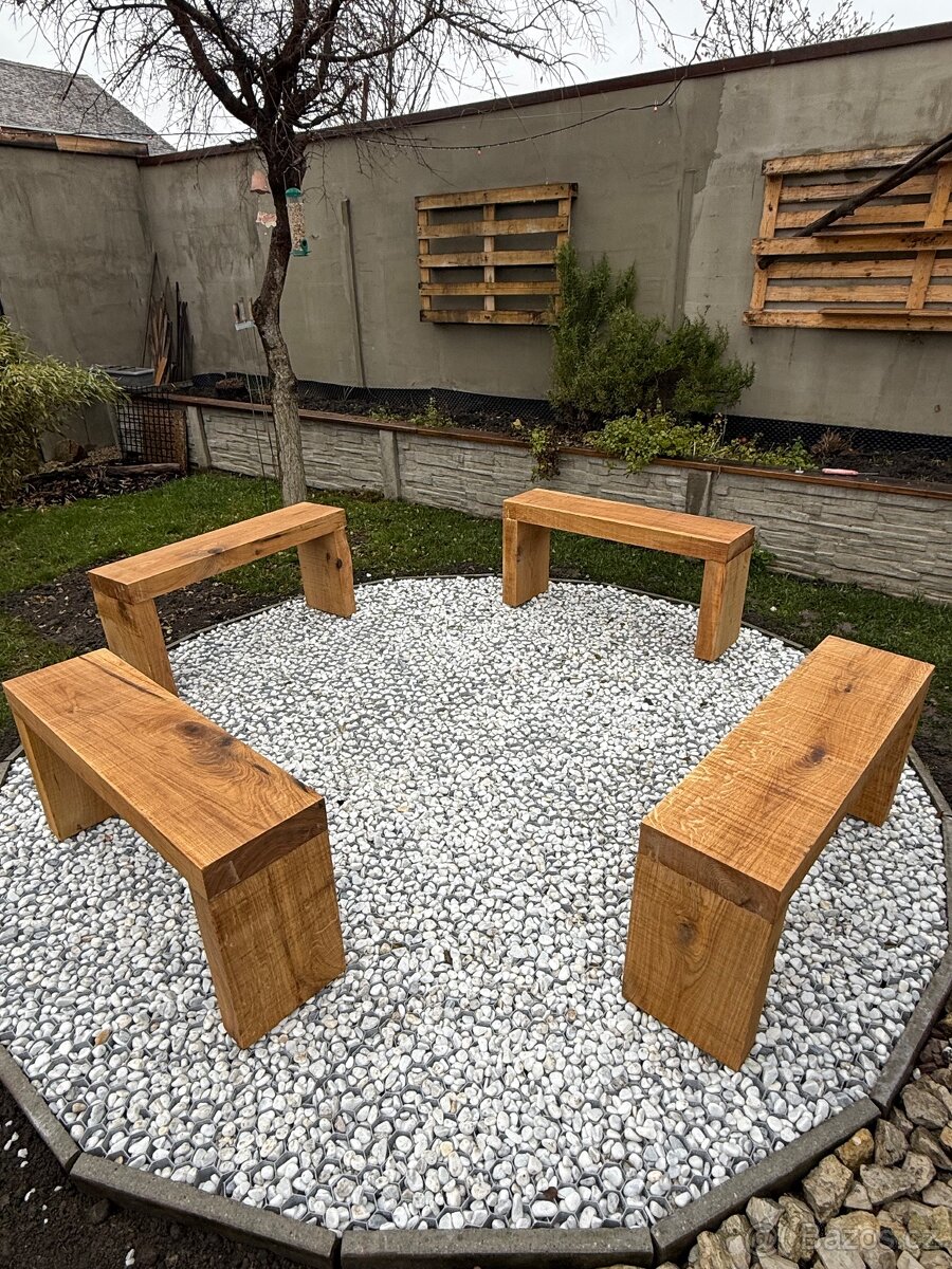 Zahradní lavice k ohništi - 2