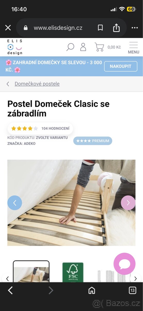 Dětská postel - domeček zn.ELIS DESIGN - 2