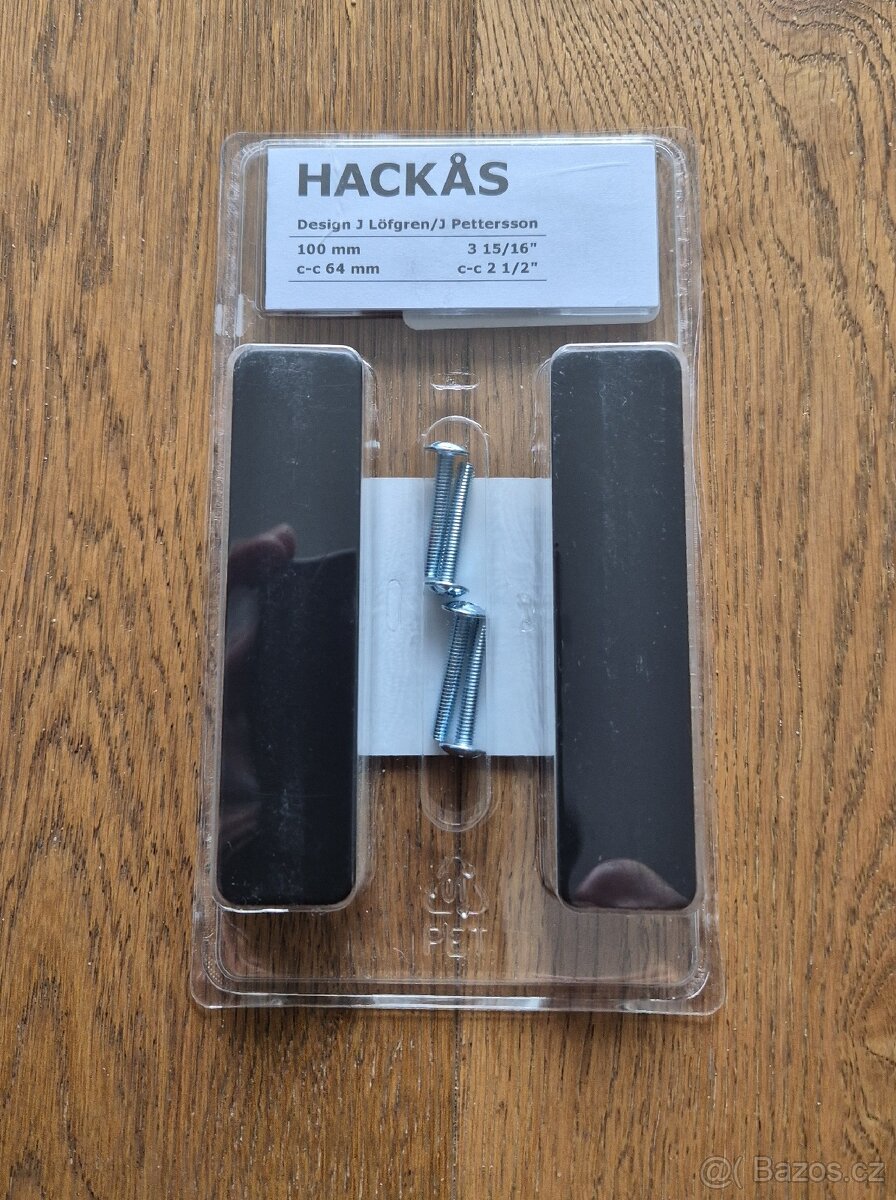Nové Ikea HACKÅS - úchytky antracit - 2