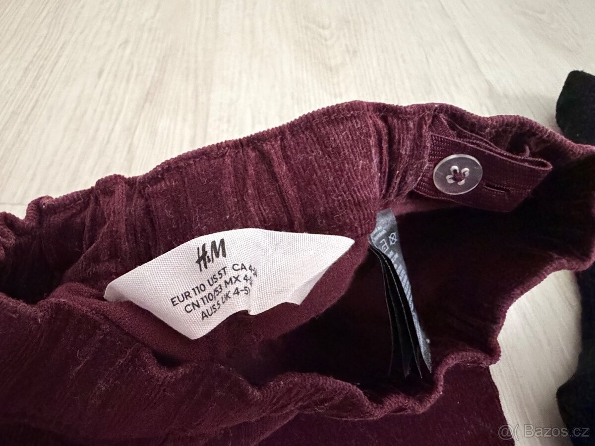 3x mansestrove kalhoty H&M, vel.110 - 2