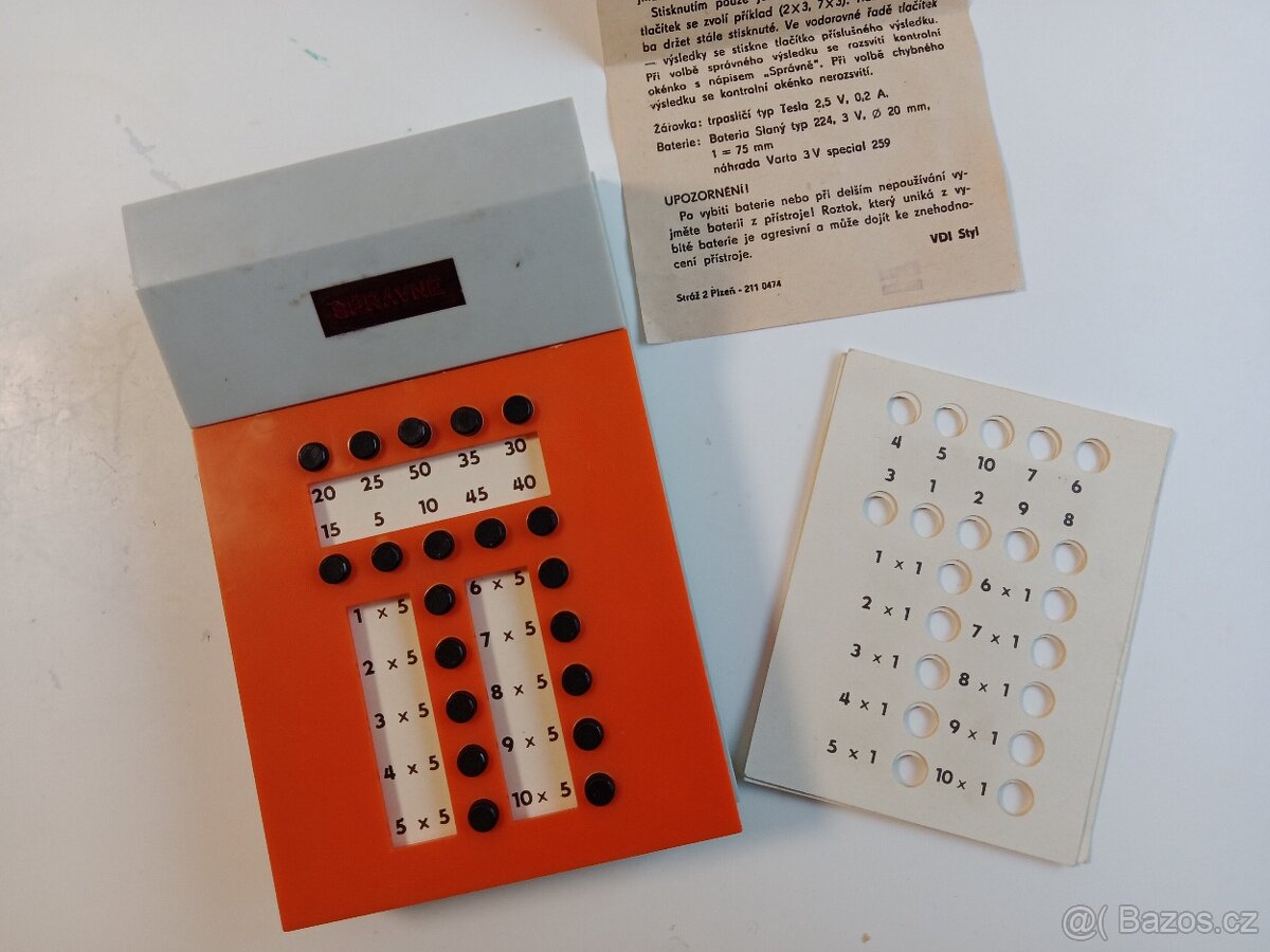 Násobilka, elektronická hra, ČSSR - 2