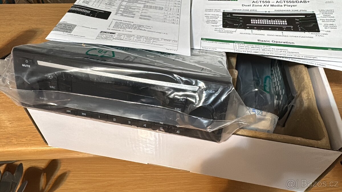 ACTIA ACT550/DAB+ 24V Dual Zone media player NOVÉ - 2