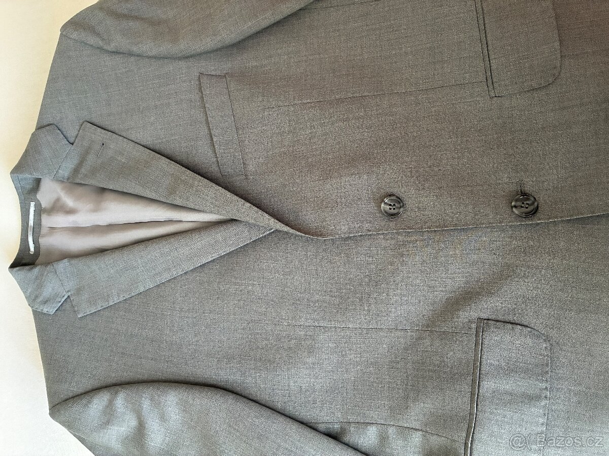 Chlapecký oblek 15let tmavě šedivý - 2