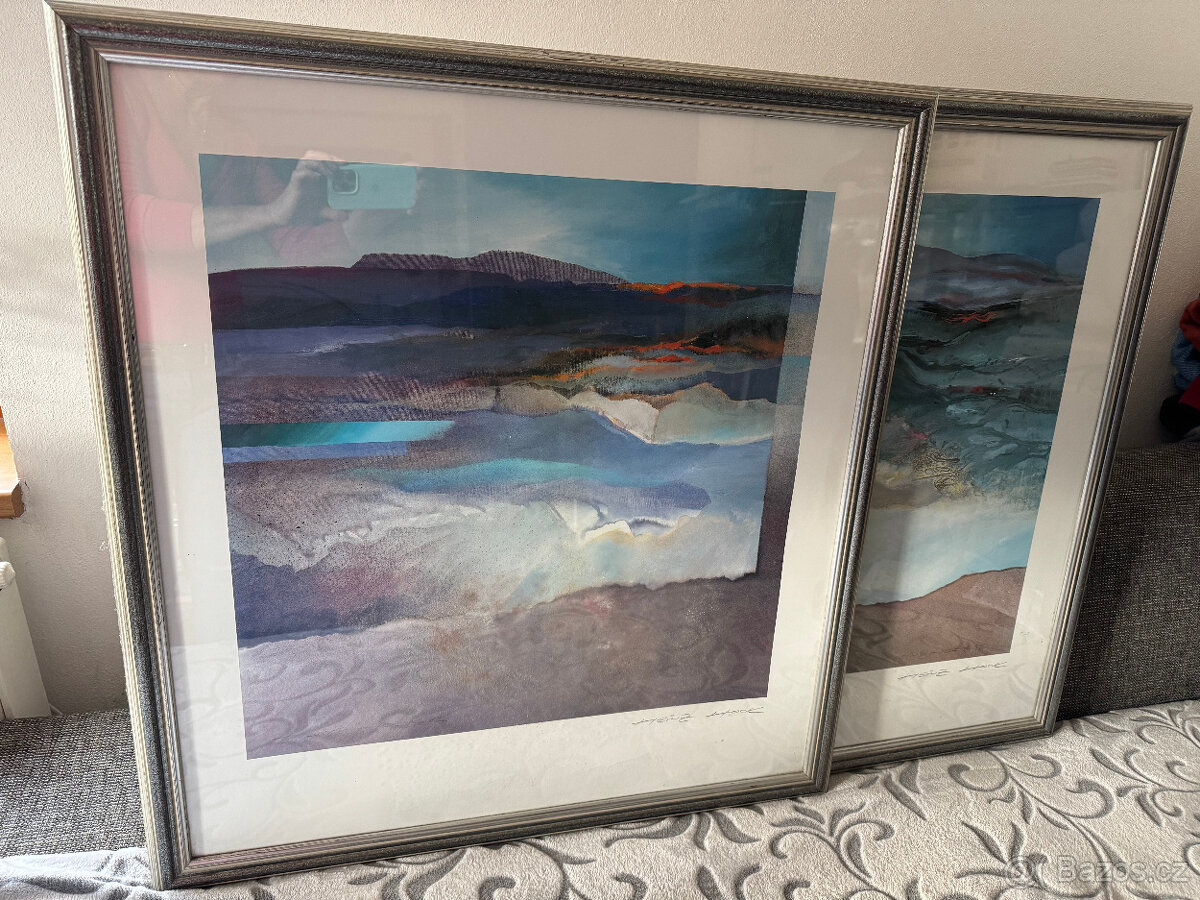 2 obrazy moderní Heinz Hook - 2