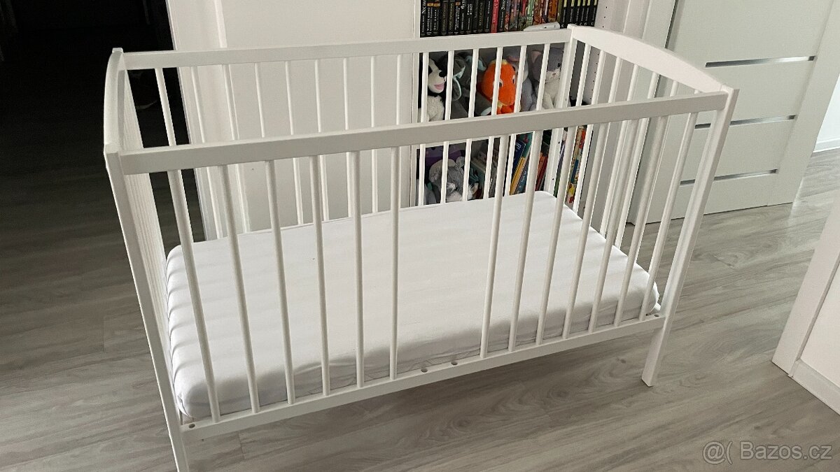Dětská postýlka 120×60 cm - BÍLA - TOP STAV - 2