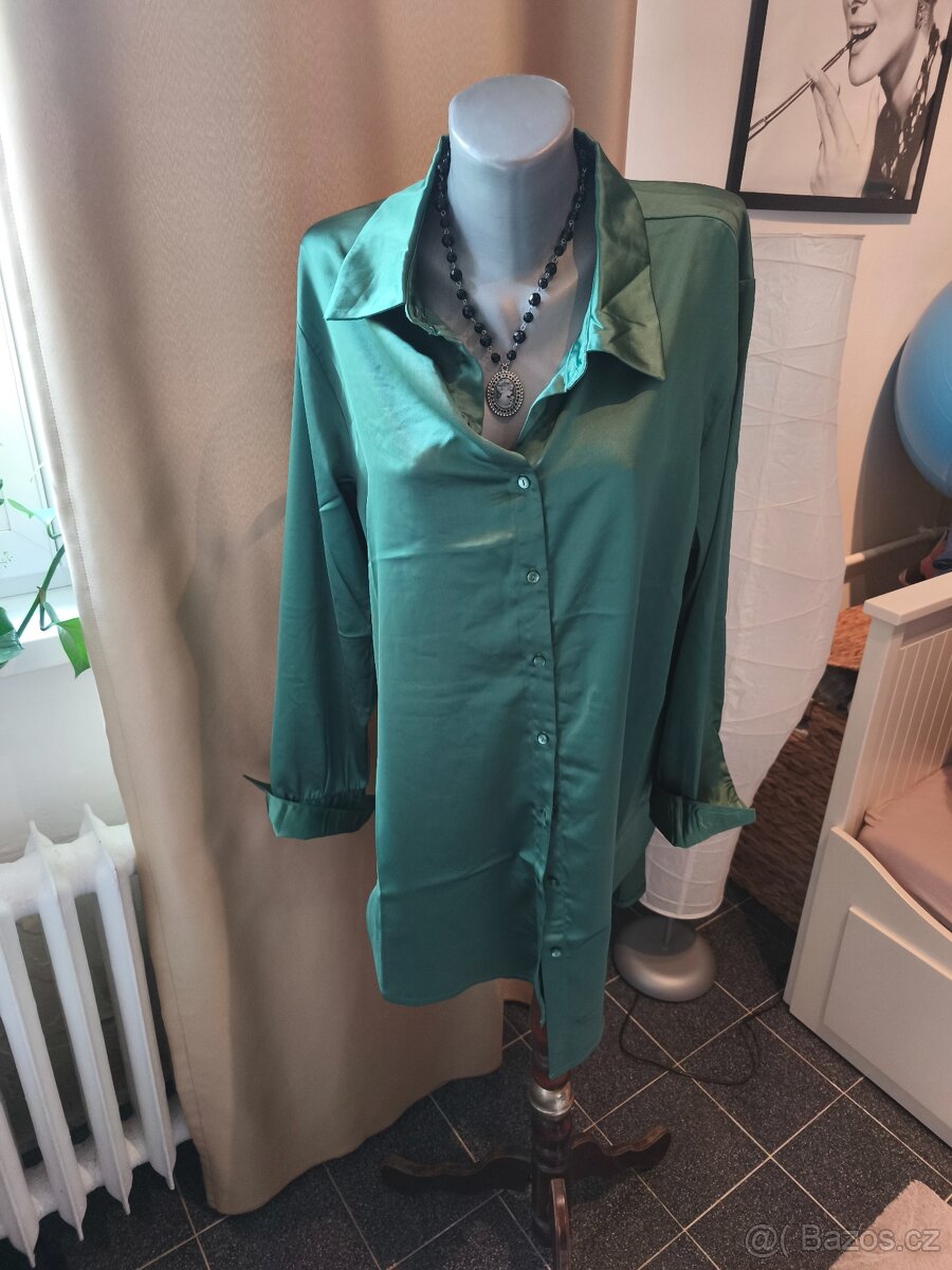 Nová krásná saténová blůza 2 xl - 2