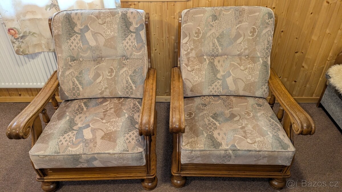 Křeslo rustikální, dva kusy - 2