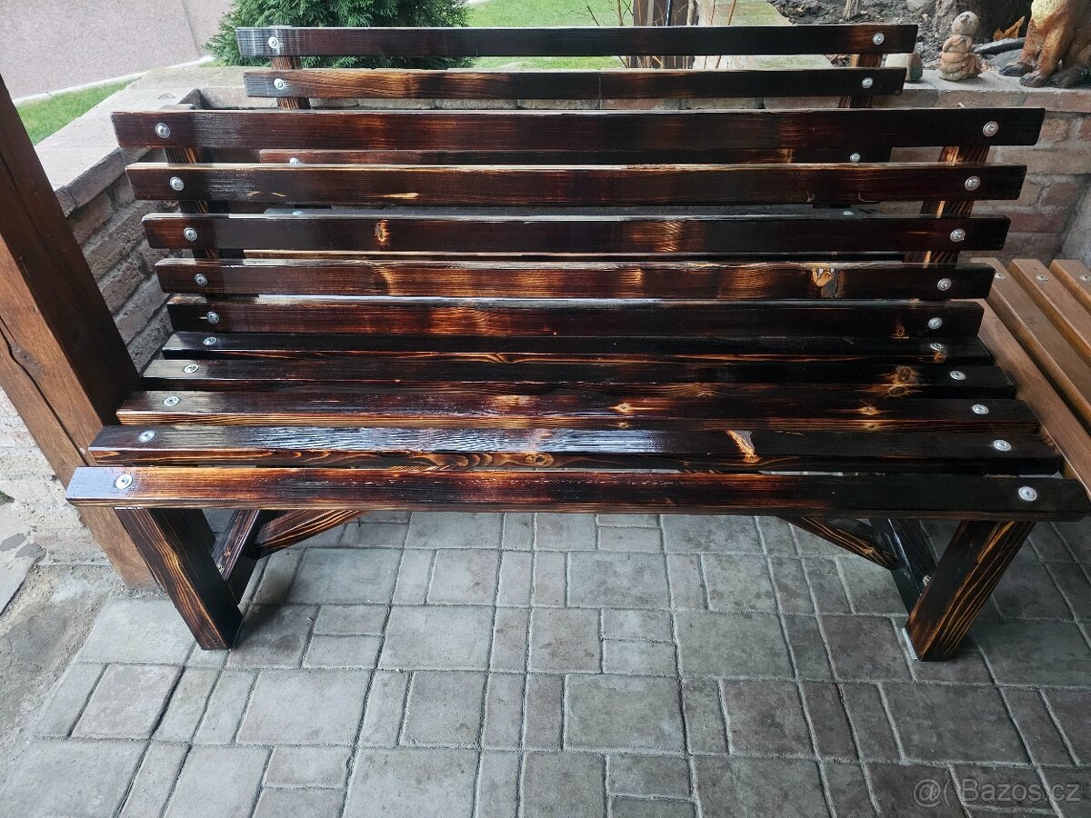 Zahradní lavička nová - ruční výroba - 2