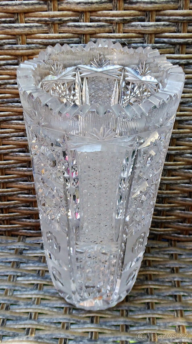 Broušené sklo košík BOHEMIA CRYSTAL a váza a další - 2