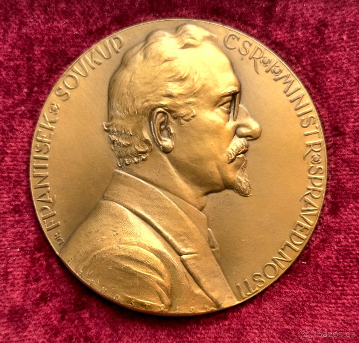 Bronzová plaketa F. Soukup ČSR - 2