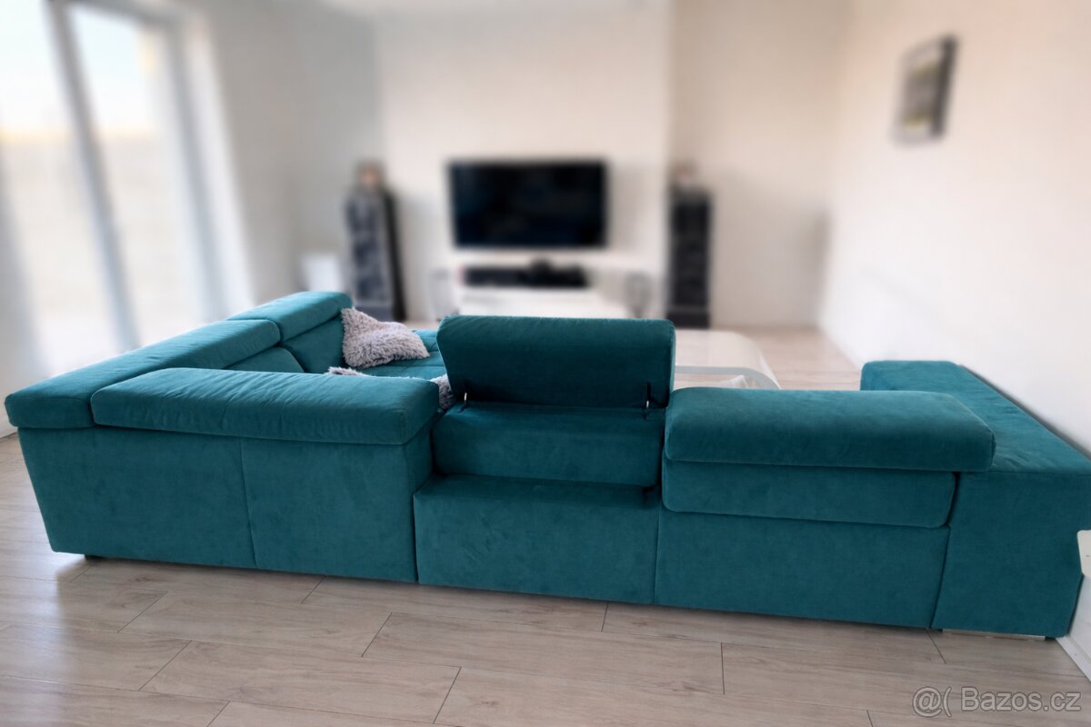 Sedací souprava, petrolejová - 2