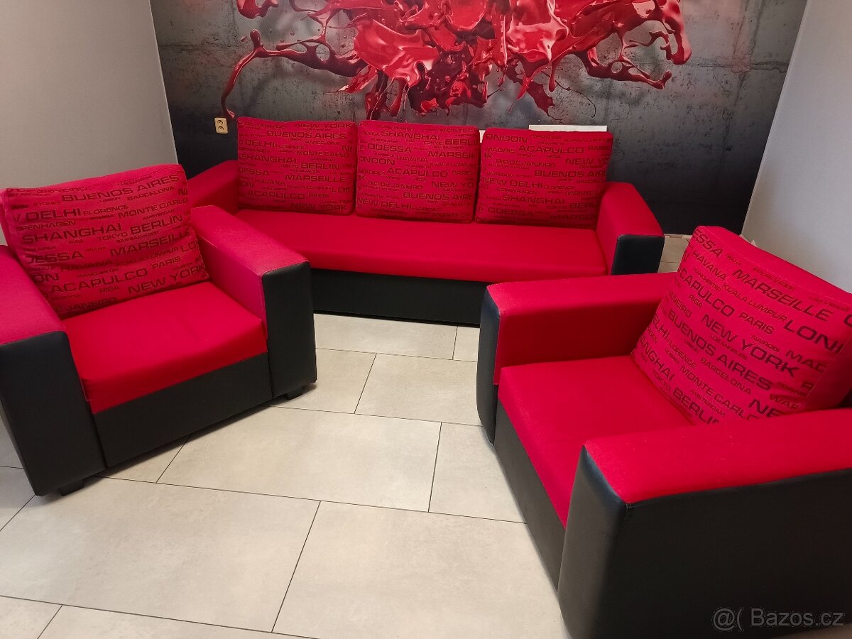 Gauč 3+1+1 jak nový - 2